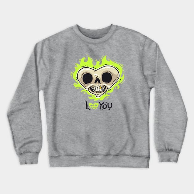 Burning Dead Heart Loves You Crewneck Sweatshirt by Voysla